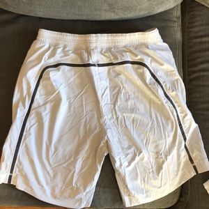 Lululemon white pace breaker shorts
